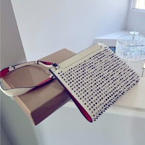 white studded crossbody